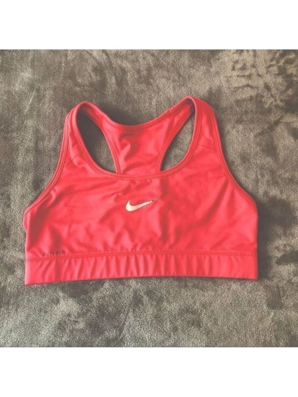 NIKE neon orange halter dri-fit sports bra size XS